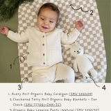 Avery Button & Pocket Chunky Sweater Knit Baby Cardigan