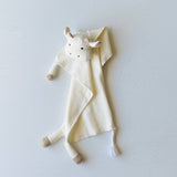 Cow- Organic Baby Lovey Security Blanket Cuddle Cloth