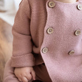 Hooded Double Button Baby Coat Jacket (Organic) 4 Colors