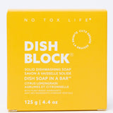 DISH BLOCK® solid dish soap bar - Citrus Lemongrass - No Tox Life