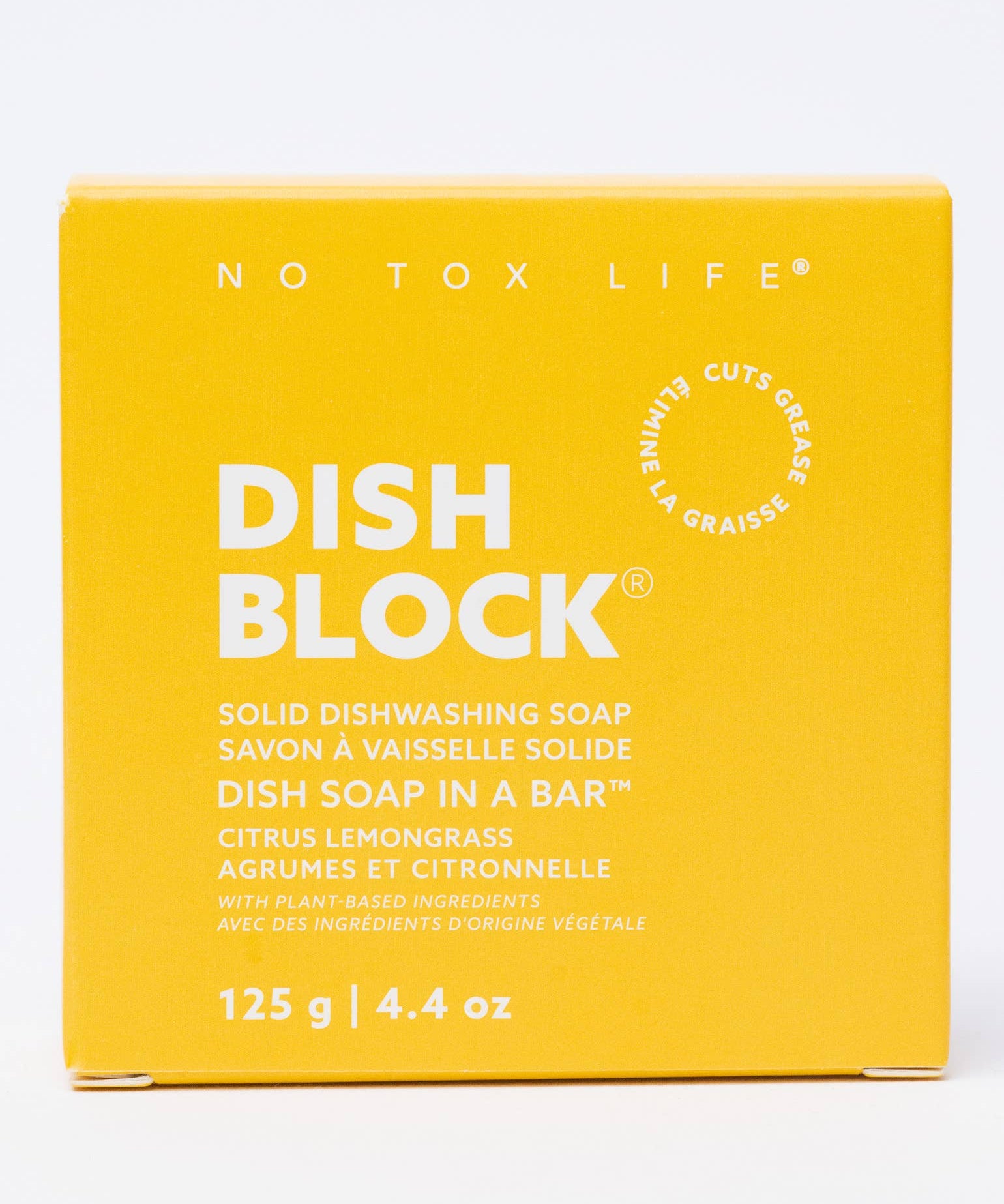 DISH BLOCK® solid dish soap bar - Citrus Lemongrass - No Tox Life