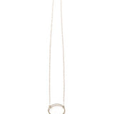 Oval Simplicity Textured Sterling Necklace