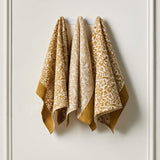 Saffron Finch Kalamkari Hand Towels - Set of 3