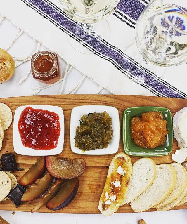 Tasting Board with White Bowls