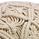 Macrame Pillow, Rectangular Beige