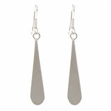 Mulberry Clam Shell Elongated Teardrop Earrings