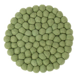 Felt Ball Trivet: Round, Sage