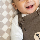 Bear Sweater Knit Baby Overall & Bodysuit Set (Organic)