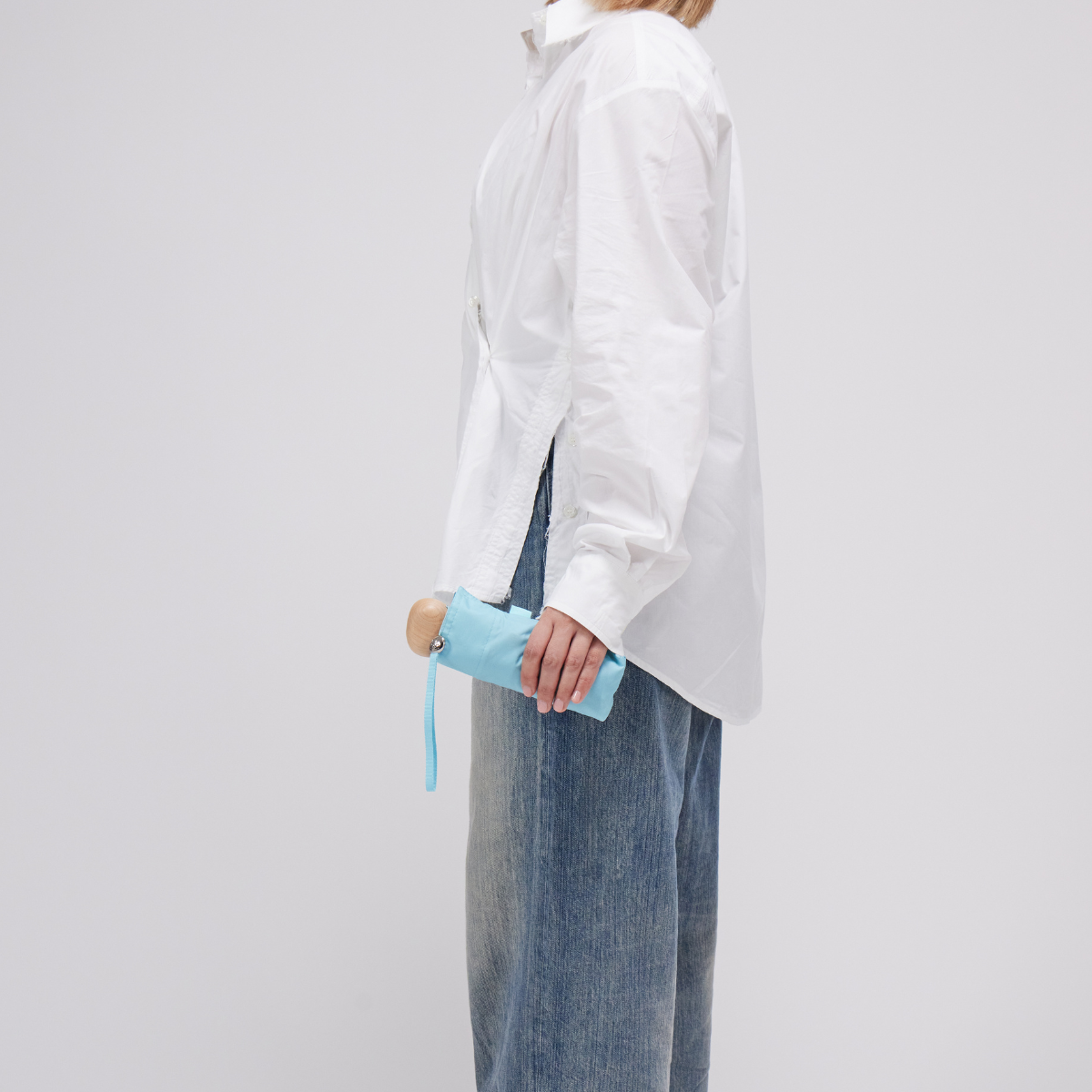 NEW! SS26 Popsicle Blue Compact Sustainable Mini Umbrella