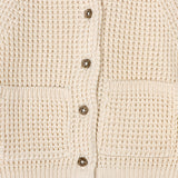 Avery Button & Pocket Chunky Sweater Knit Baby Cardigan