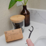 Biodegradable Charcoal Dental Floss Picks