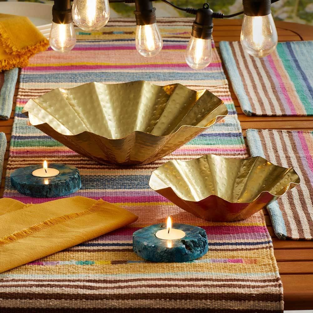 Brass Petal Bowls - Set of 2