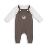 Bear Sweater Knit Baby Overall & Bodysuit Set (Organic)
