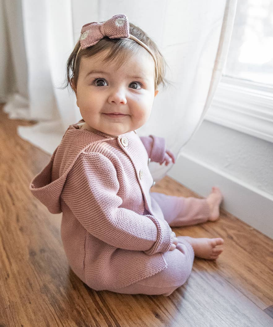 Hooded Double Button Baby Coat Jacket (Organic) 4 Colors