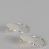 Silver Hoop Stud Earrings