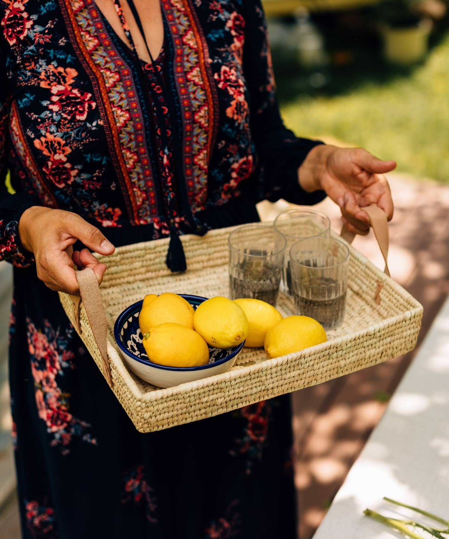 Rectangle Handled Basket