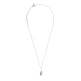 Aqua Pearl Silver Pendant Necklace