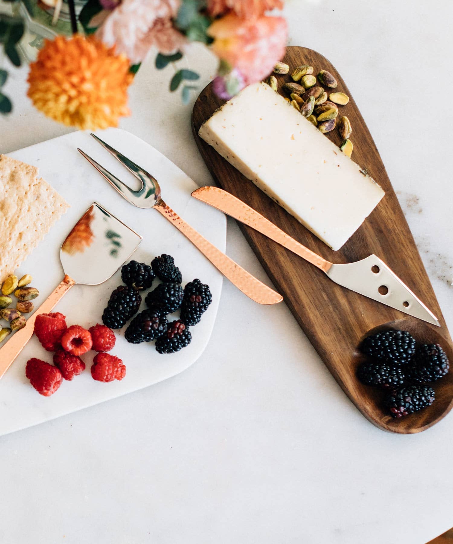 Hammered Handle Cheese Servers
