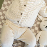Avery Button & Pocket Chunky Sweater Knit Baby Cardigan