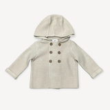 Hooded Double Button Baby Coat Jacket (Organic) 4 Colors
