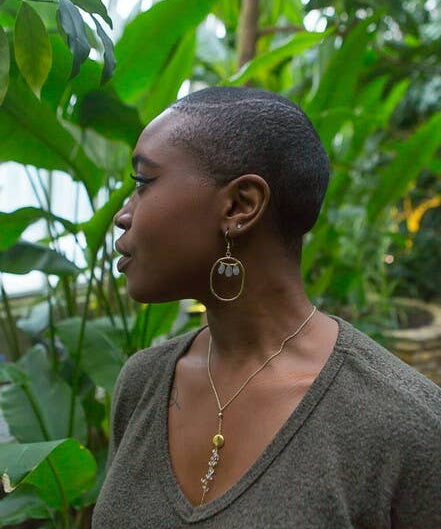Delicate Dangle Crystal Stone Necklace