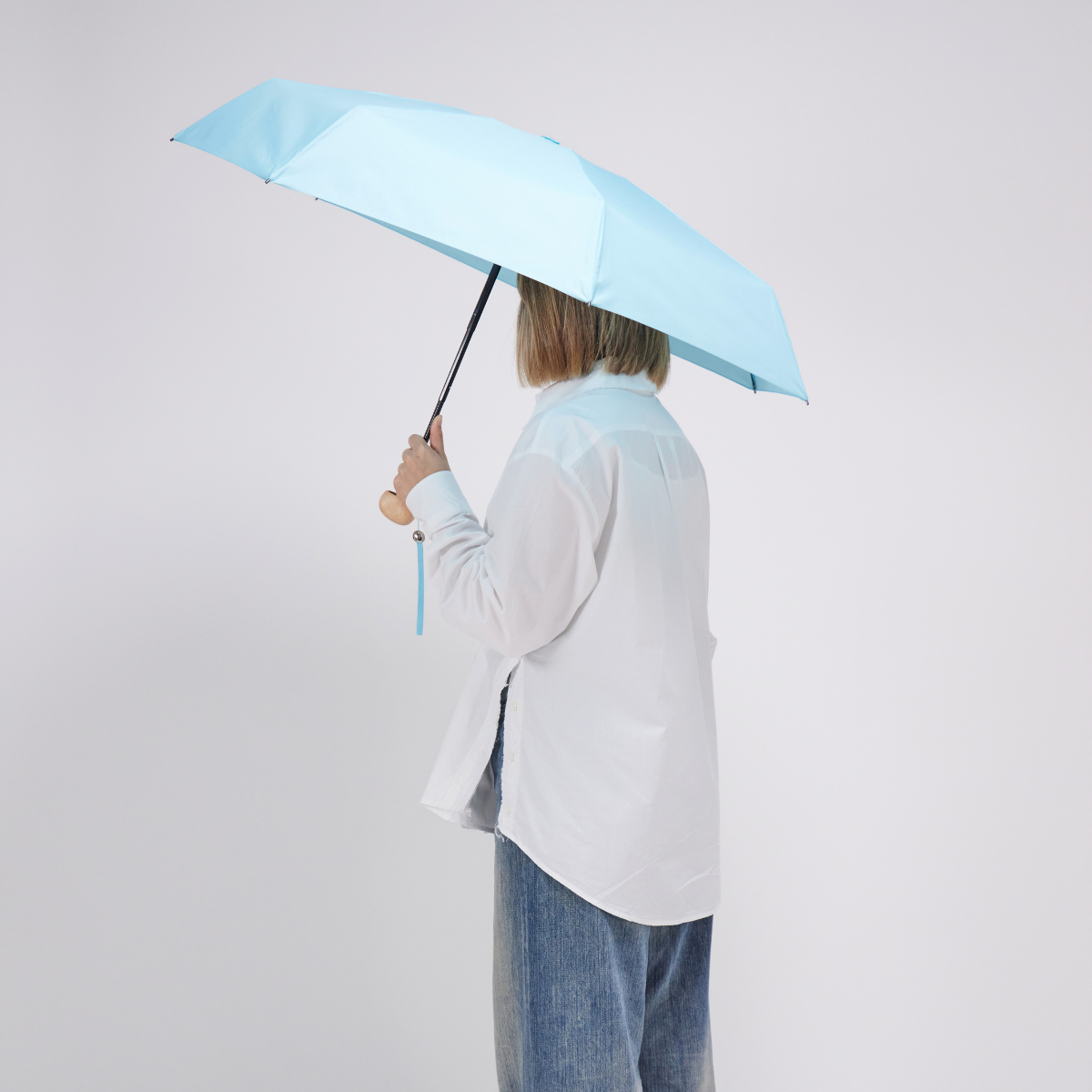 NEW! SS26 Popsicle Blue Compact Sustainable Mini Umbrella